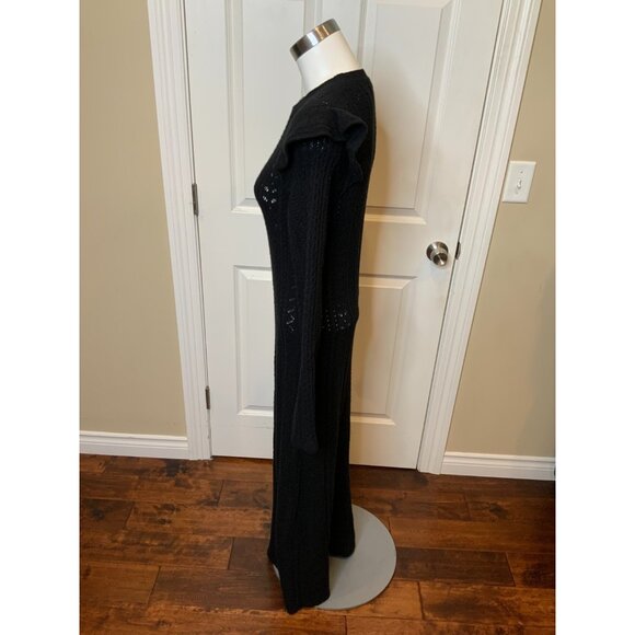 Chloe Black Wool Cashmere Long Sleeve Maxi Sweater Dress $1995, Size Small - Picture 6 of 11